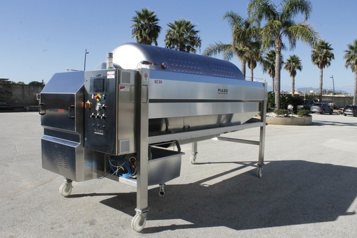 [06190000000367] AIRPRESS SC30 PNEUMATIC PRESS - CLOSED TANK (VOLTAGE: 400V 50Hz THREE-PHASE, STRUCTURE ON 4 SWIVEL WHEELS WITH BRAKES, AXIAL GAROLLA Ø80, ATTACHED MUST COLLECTION TANK, GAROLLA MUST TANK CONNECTION Ø50, FLOAT MUST TANK LEVEL CONTROL, NON-INSULATED REFRIGERATION JACKET) - MATR.P2208452